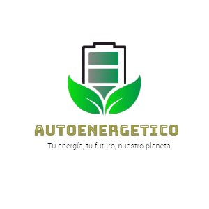 Logo pagina web autoenergetico. Con slogan Tu energia, tu futuro, nuestro planeta.